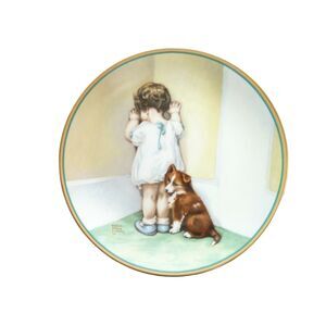 Vintage Child's Best Friend In Disgrace Collector Plate Hamilton Collection